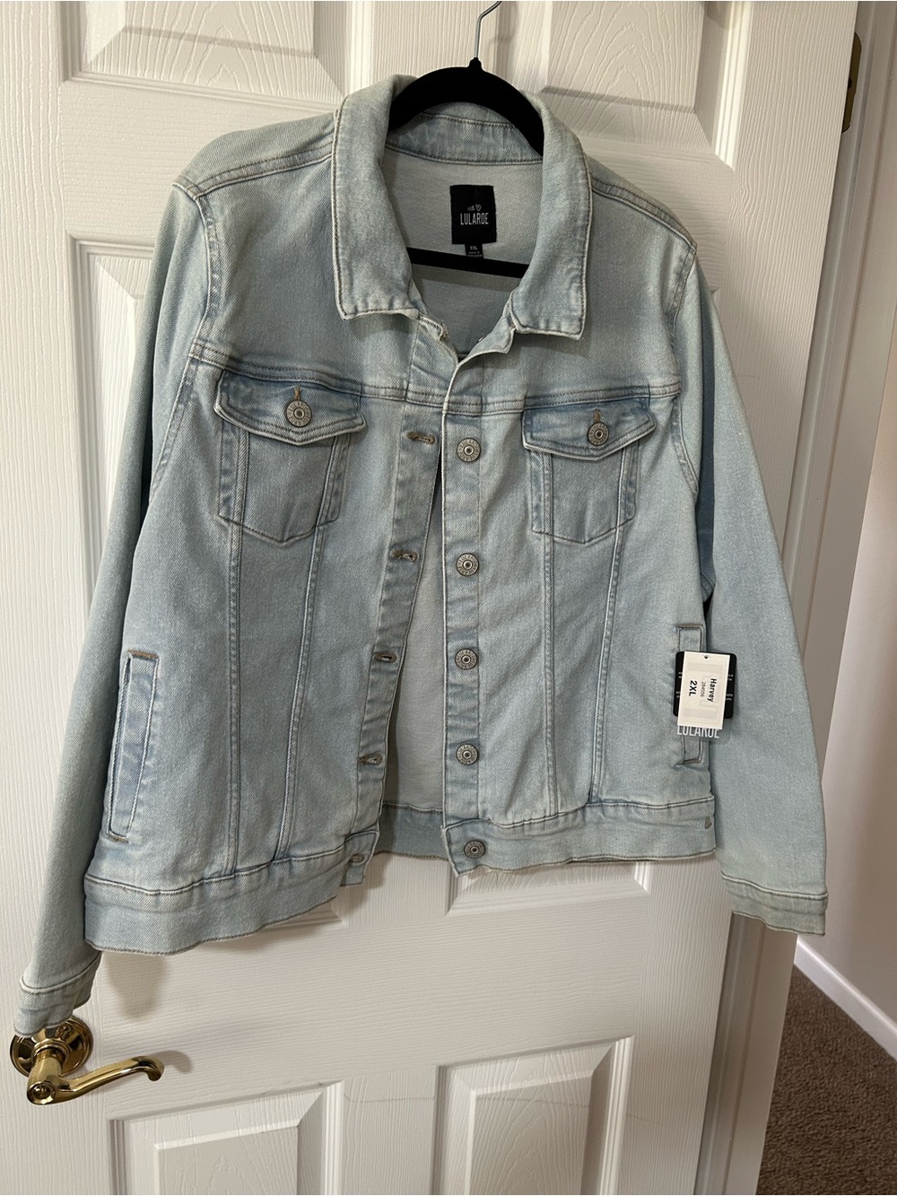 NWT LuLaRoe Light Wash Denim Jacket - 2X